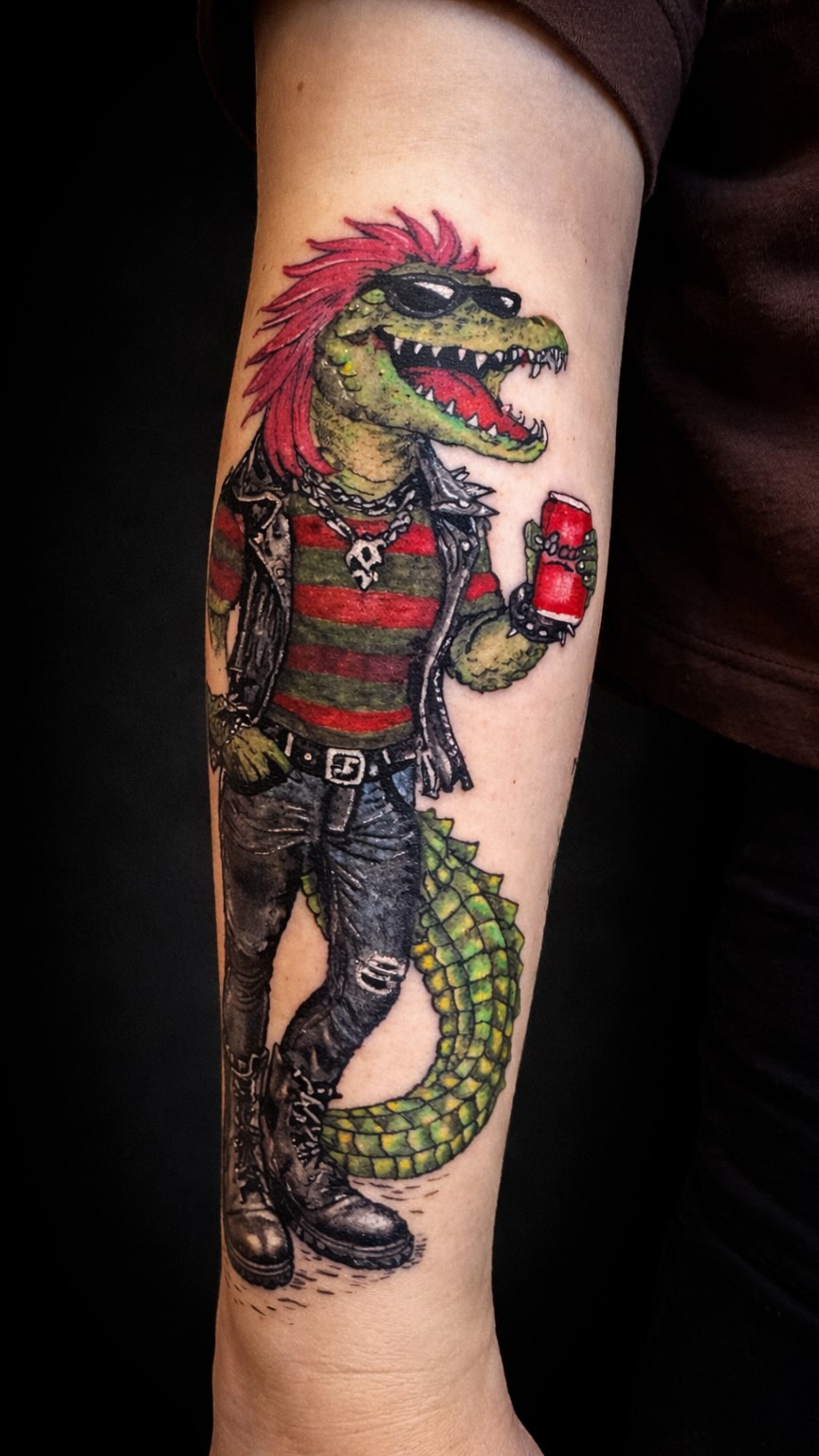 Vahşi Ama Stil Sahibi | Neo Traditional Timsah Dövmesi